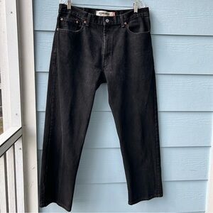Levi's 505 Regular Fit Men's Straight Black Faded Jeans Size 36/30